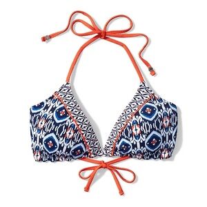 Tommy Bahama Island Cays Ikat Triangle Bikini Top - Reversible - Small - NWOT 🦈